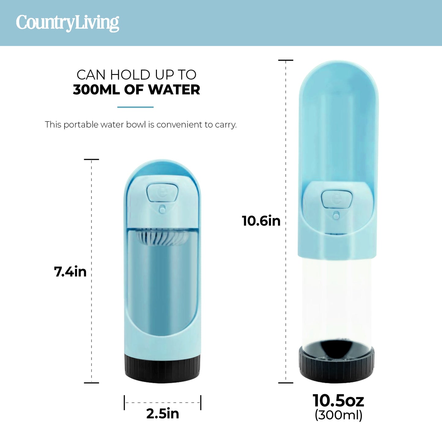 💧 Portable Dog Water Bottle – Leak-Proof, Foldable & Charcoal Filter